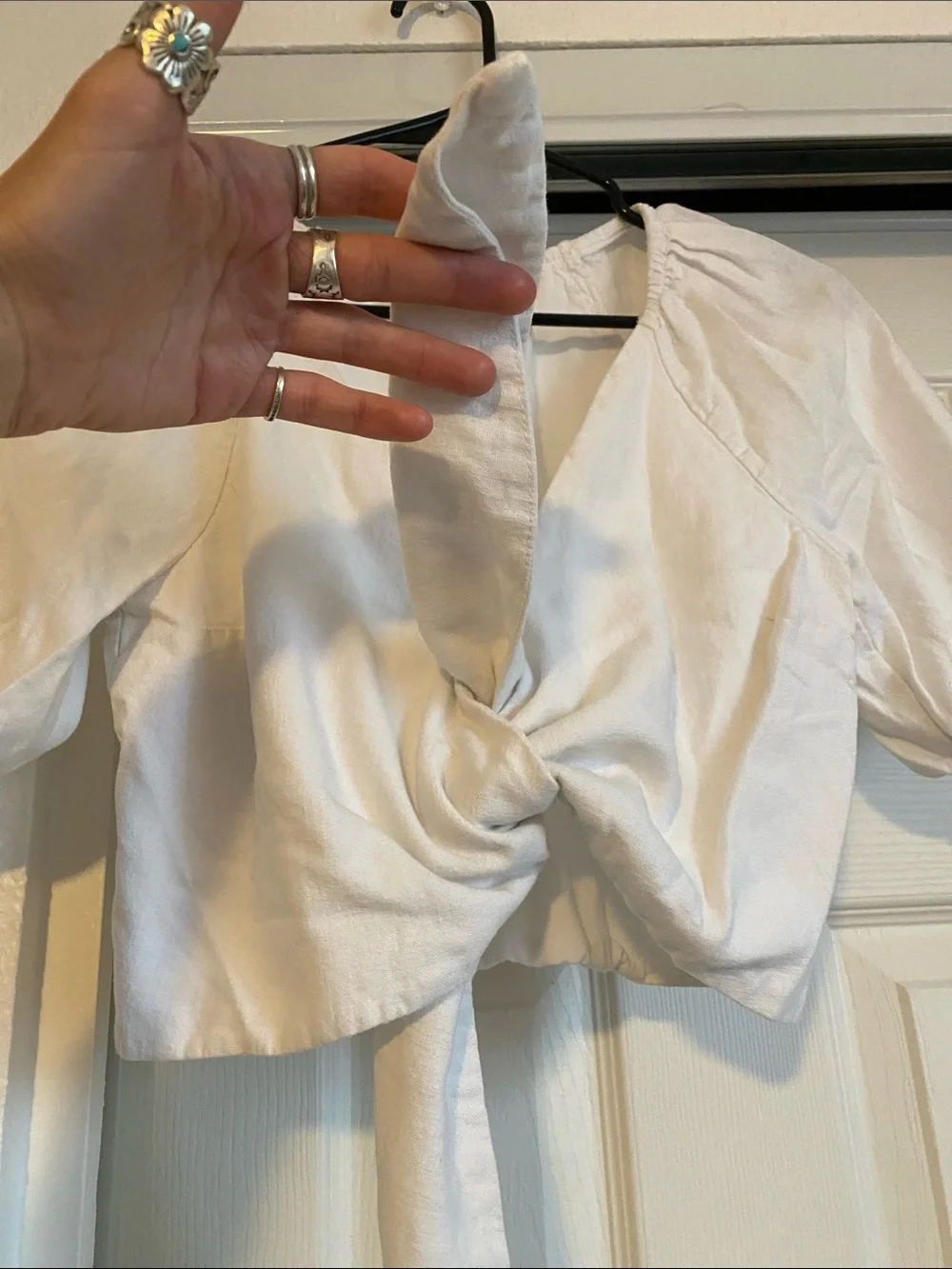 🌼 Abercrombie & Fitch Front Tie Blouse Top size Extra Small Excellent Condition